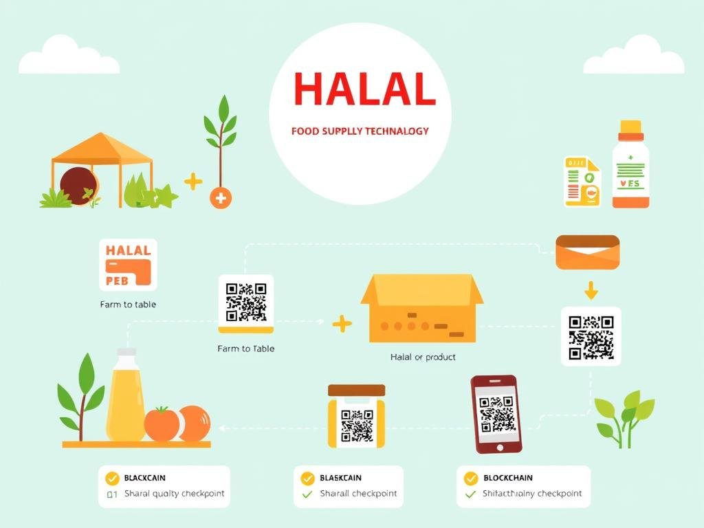 Shariah-compliant blockchain system tracking halal food from farm to table